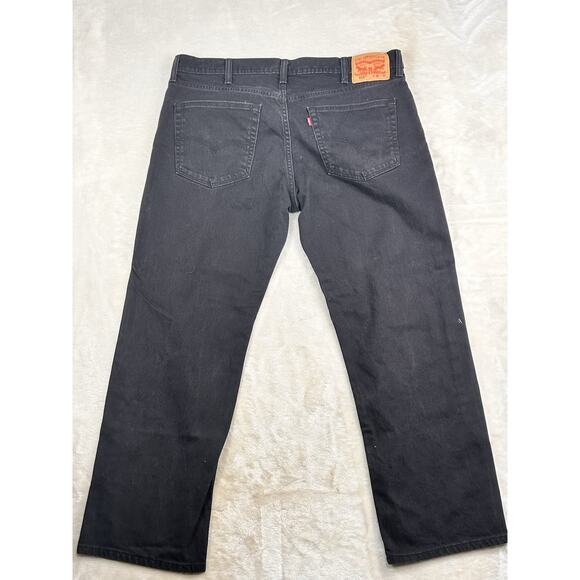 Levi's Men's 559 Relaxed Straight Fit Jeans 38x30 Black Stretch Denim - Picture 2 of 7